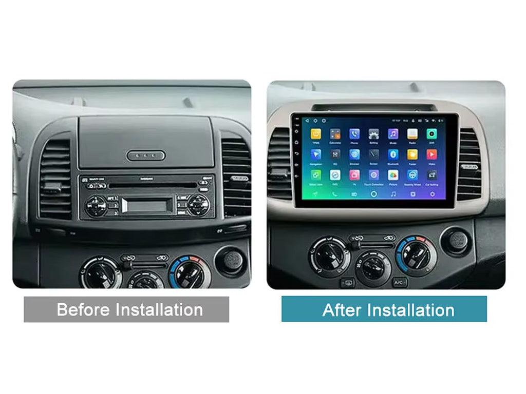 For 2002 - 2010 Nissan March/Micra Stereo Wireless CarPlay Android Auto
