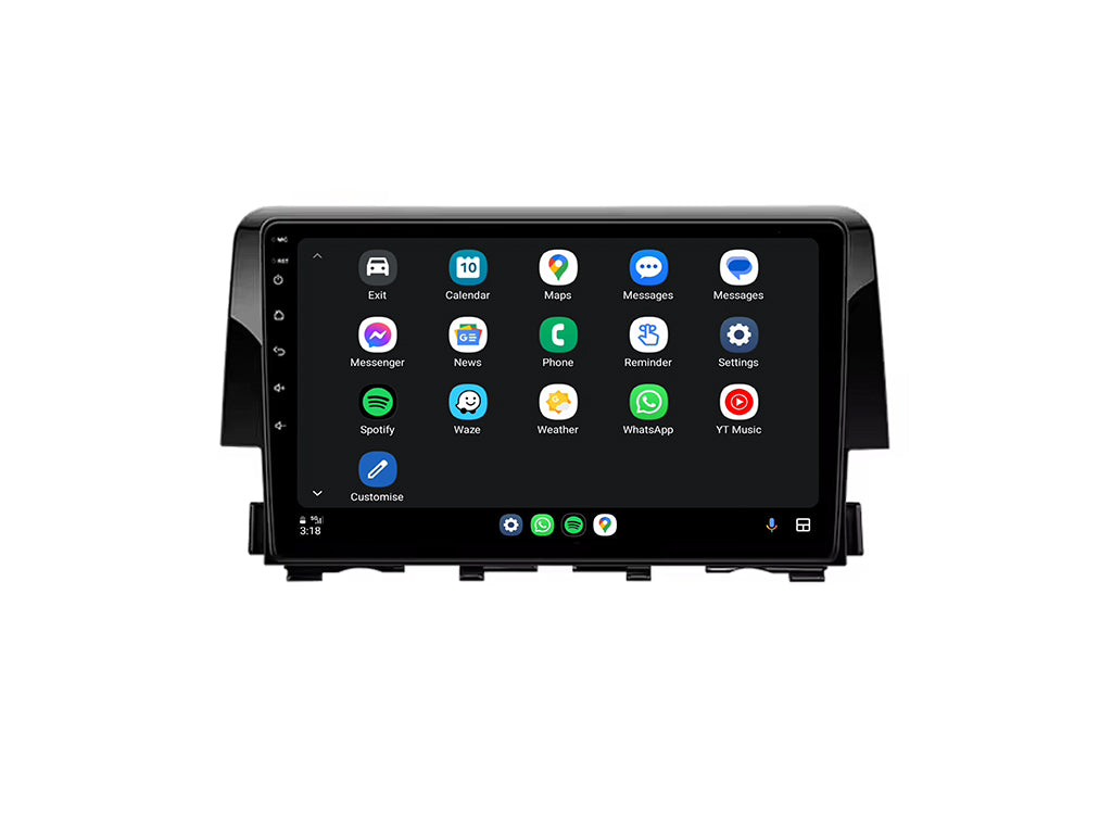 For 2016 - 2020 Honda Civic CarPlay Android Auto Stereo