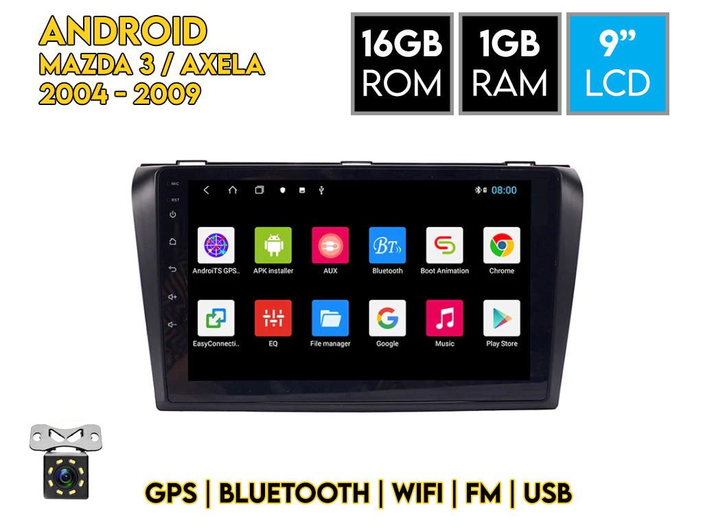 For 2004 - 2009 Mazda 3 / Axela 9" Android Car Stereo