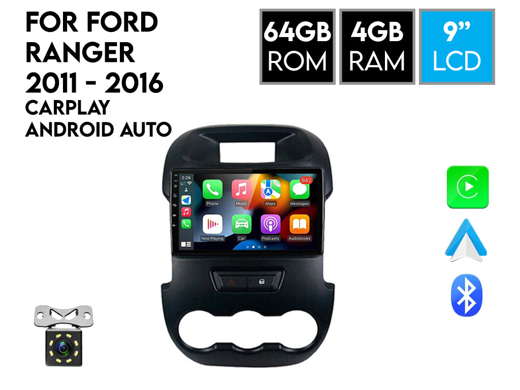 For Ford Ranger 2011 - 2016 Wireless CarPlay Android Auto Stereo