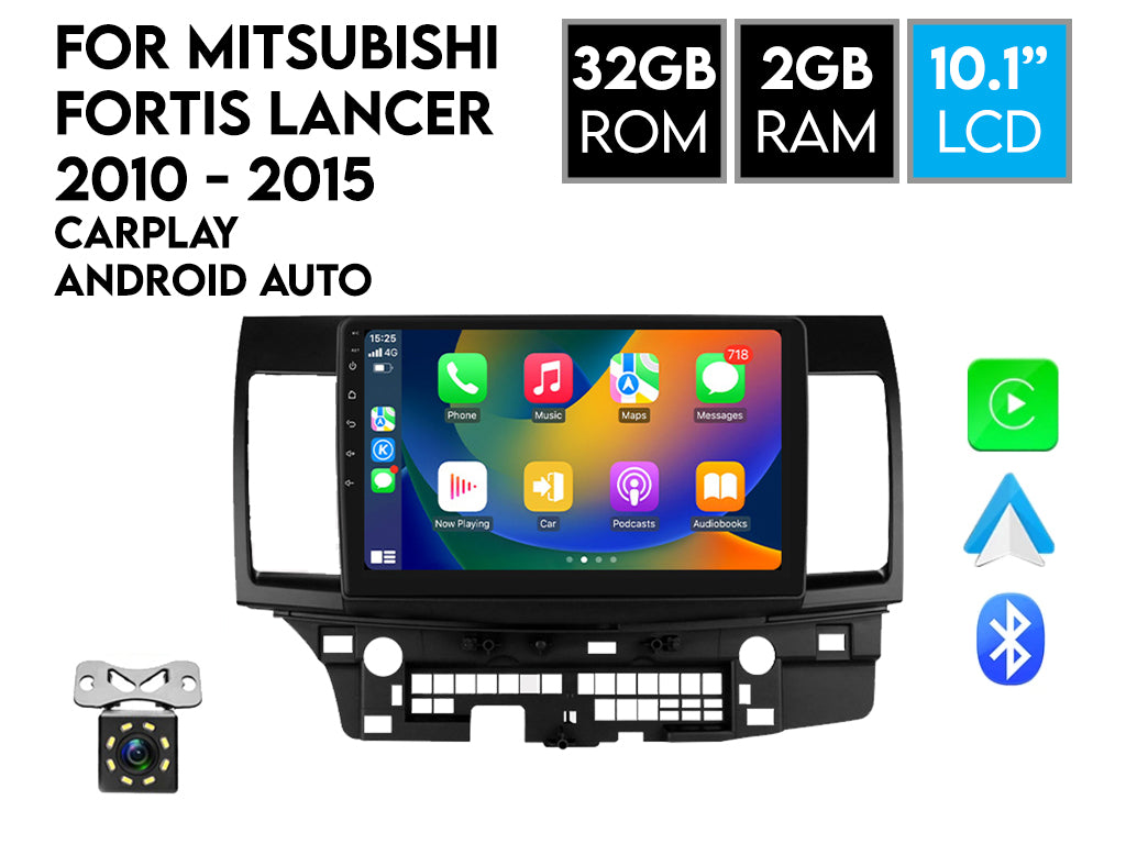 For Mitsubishi Fortis 2010 - 2015 10.1" CarPlay Android Auto Stereo