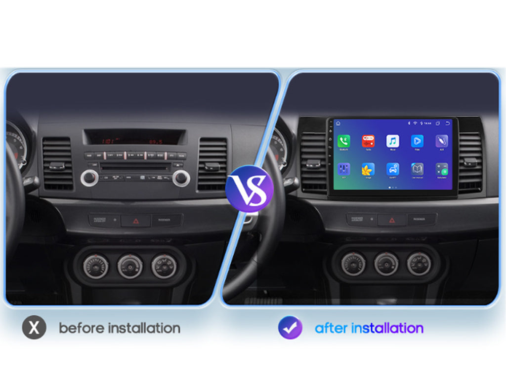 For Mitsubishi Fortis 2010 - 2015 10.1" CarPlay Android Auto Stereo