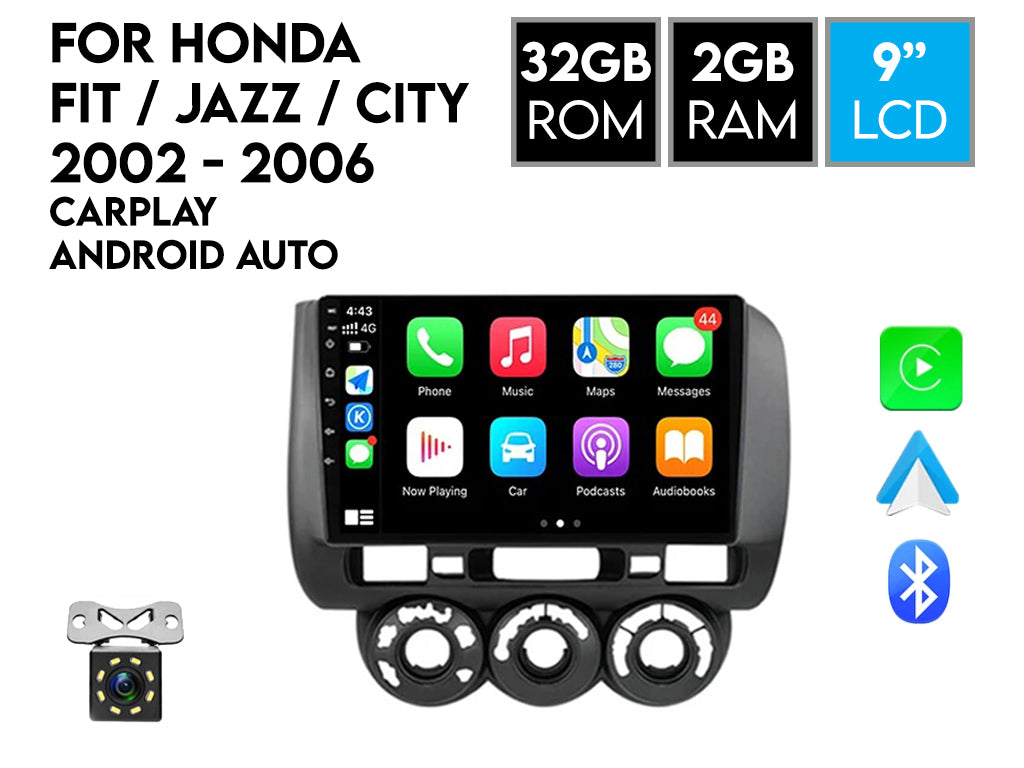For Honda Fit / Jazz 2000 - 2008 Android Car Stereo Wireless CarPlay Android Auto