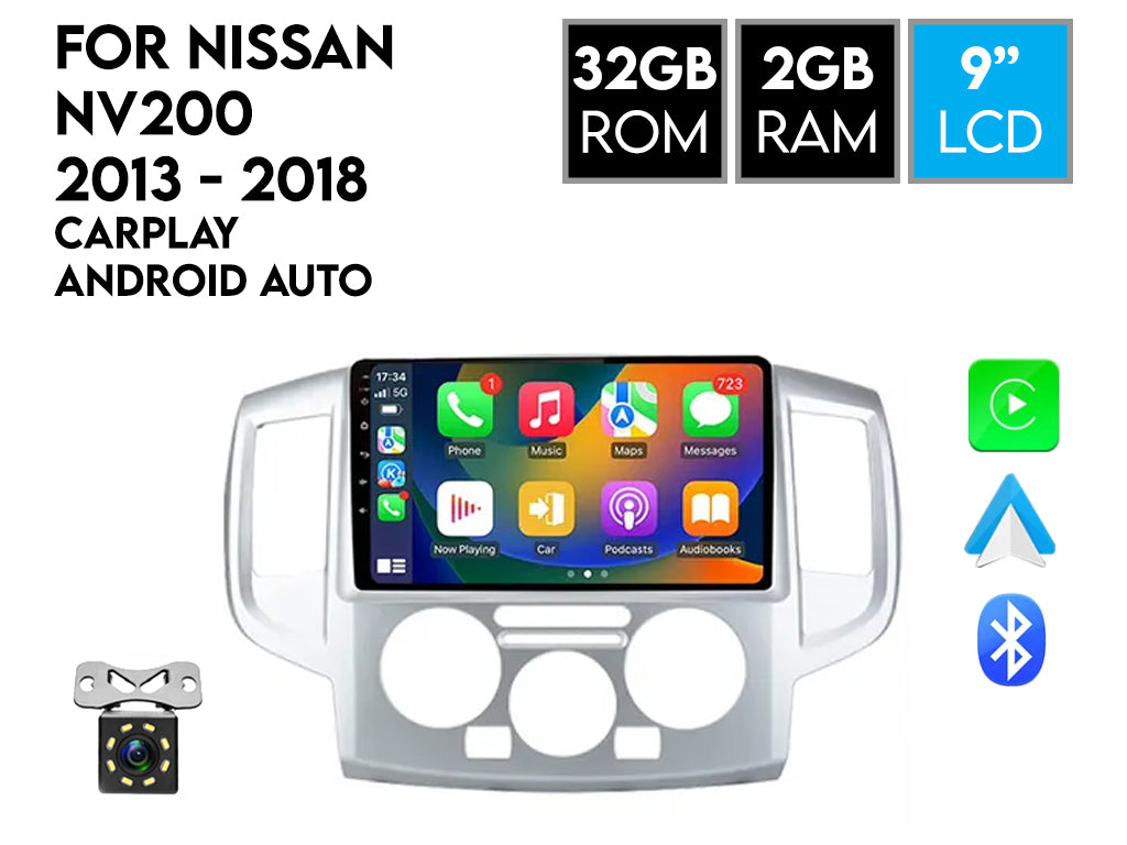 For 2013 - 2018 Nissan NV200 9" CarPlay Android Auto Headunit