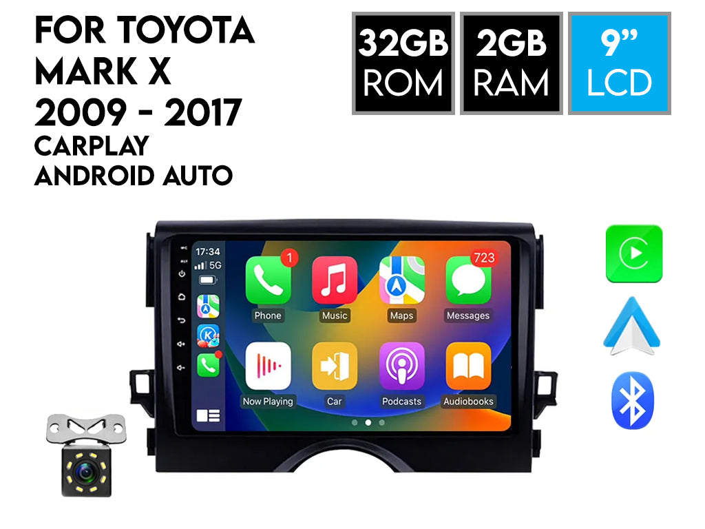 For Toyota Mark X 2009 - 2017 Android Car Stereo Wireless CarPlay Android Auto