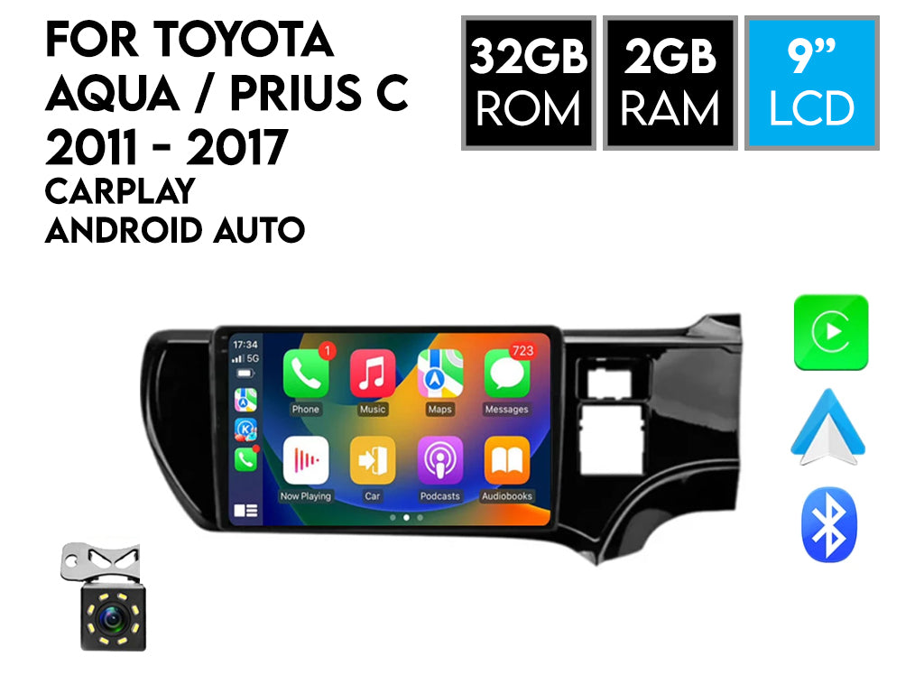For Toyota Aqua 2011 - 2017 Android Car Stereo Wireless CarPlay Android Auto