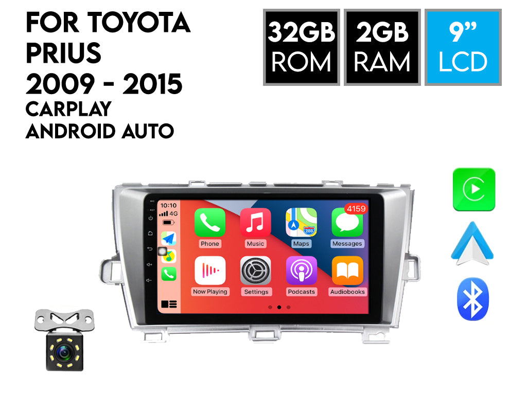 For Toyota Prius 2009 - 2015 Android Car Stereo Wireless CarPlay Android Auto