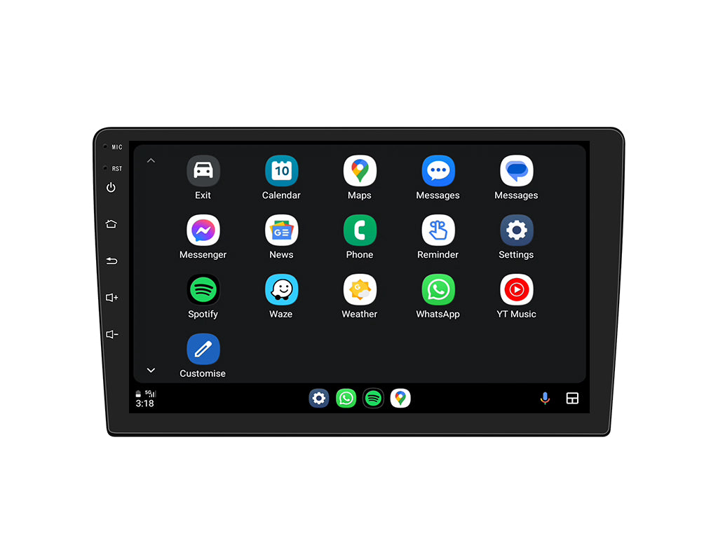 9" Android Headunit 4GB Ram 64GB Rom with External Microphone and Cooling Fan