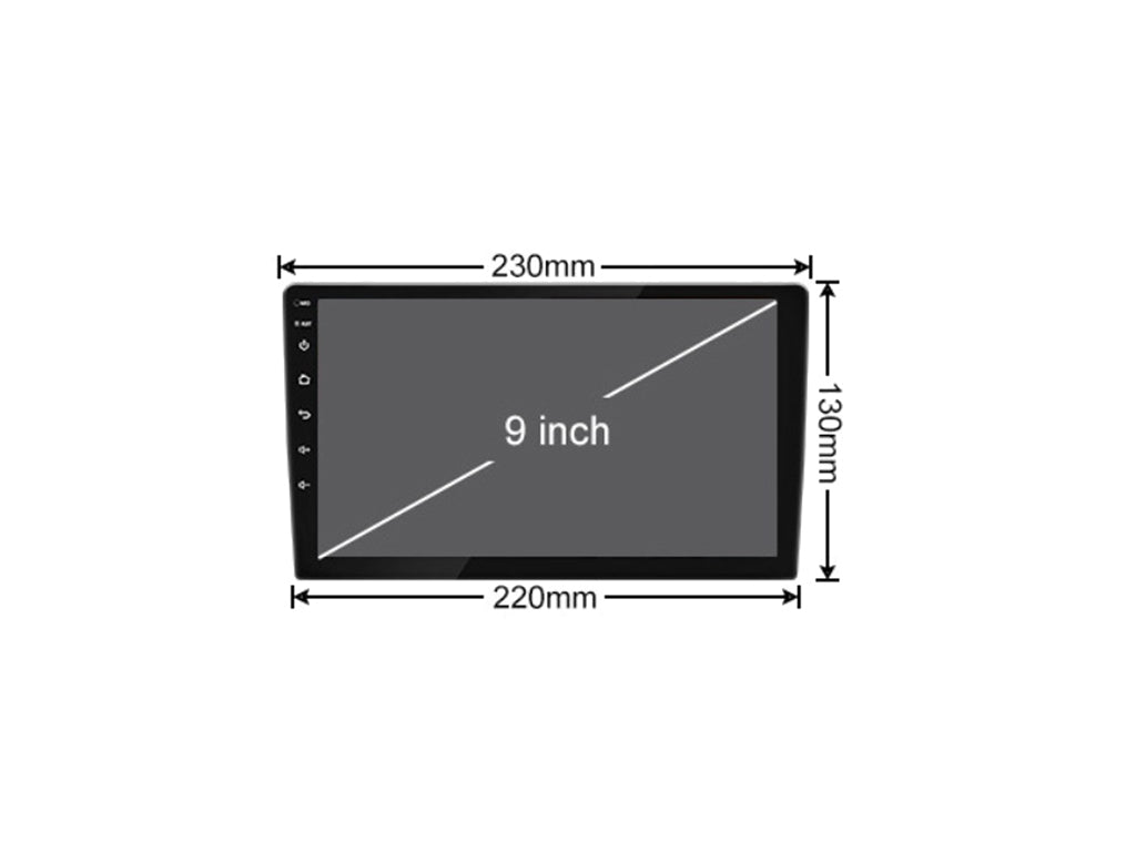 9" Android Headunit 4GB Ram 64GB Rom with External Microphone and Cooling Fan