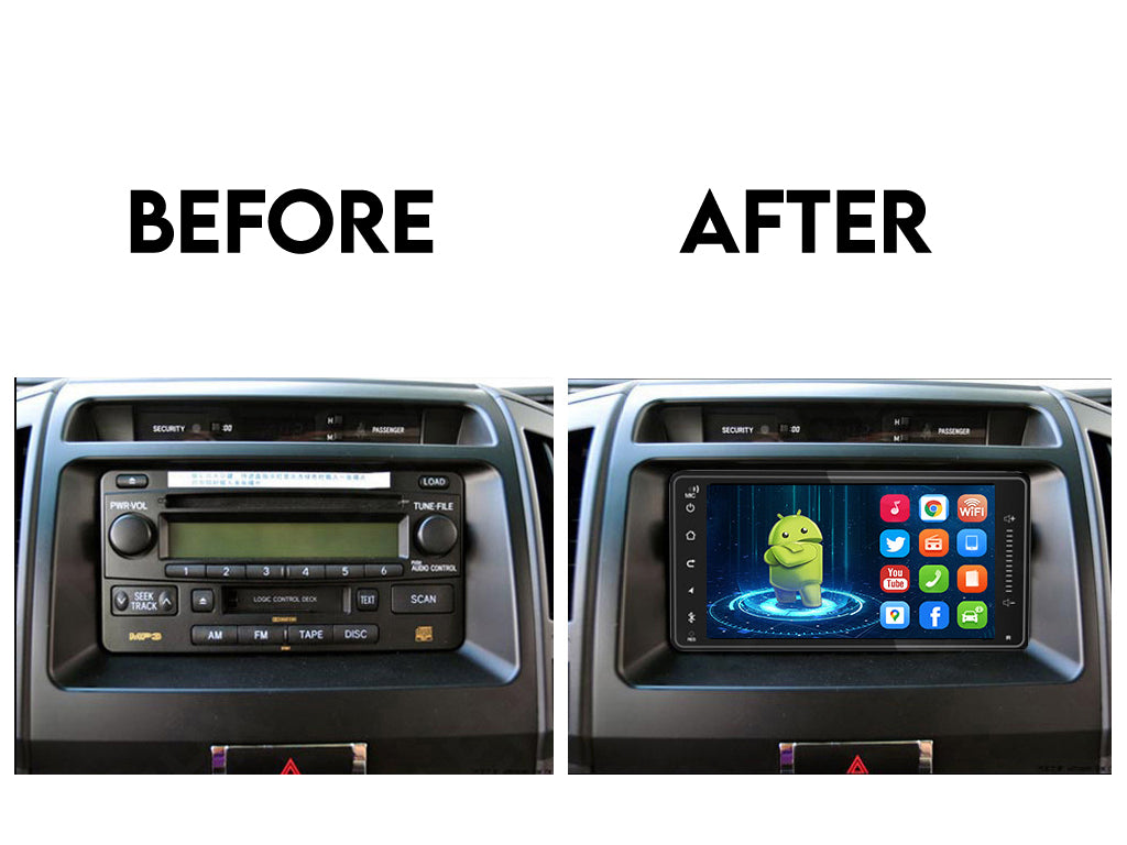 For Toyota 200x100mm 7" Car Stereo – Wireless CarPlay & Android Auto, Cooling Fan & External Mic