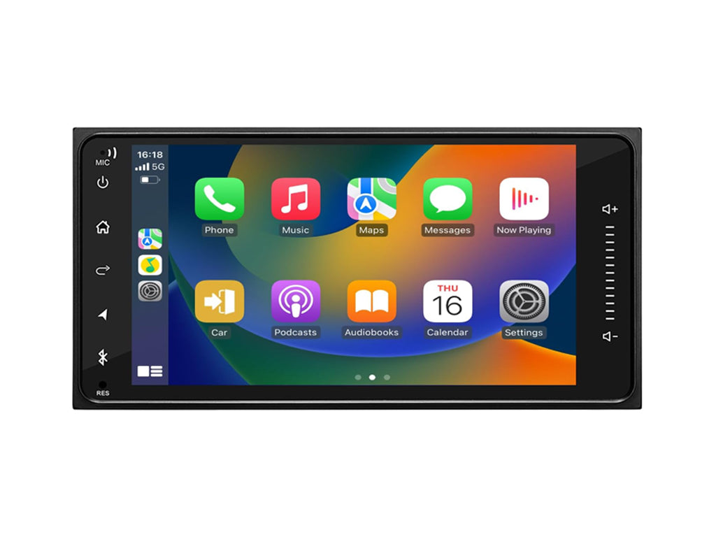 For Toyota 200x100mm 7" Car Stereo – Wireless CarPlay & Android Auto, Cooling Fan & External Mic