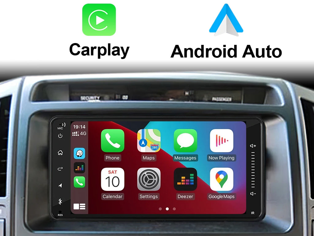 For Toyota 200x100mm 7" Car Stereo – Wireless CarPlay & Android Auto, Cooling Fan & External Mic