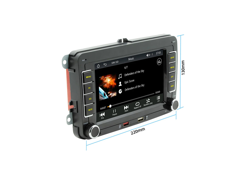 7" For VW Skoda Wireless CarPlay Android Auto Car Stereo