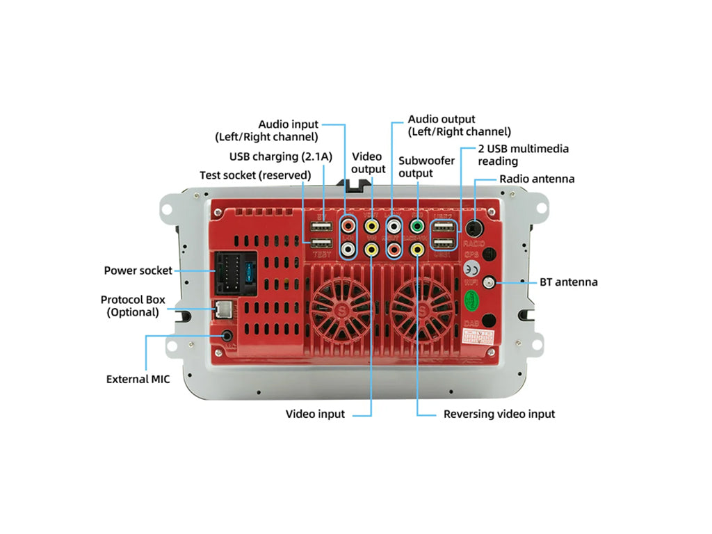 7" For VW Skoda Wireless CarPlay Android Auto Car Stereo