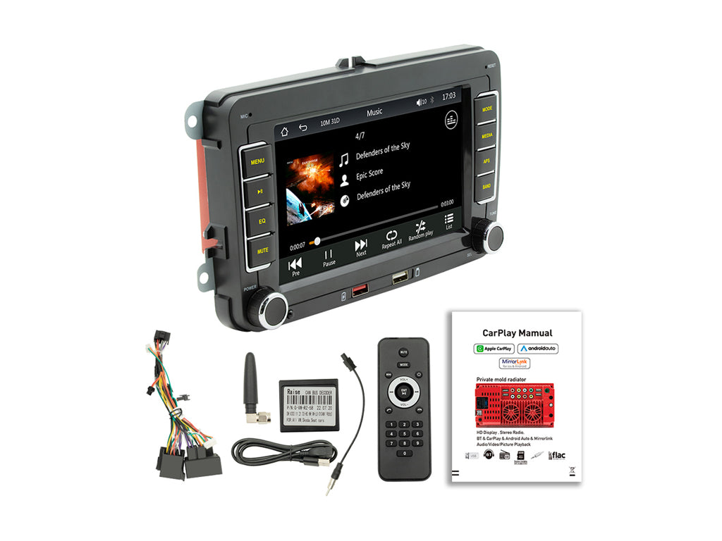 7" For VW Skoda Wireless CarPlay Android Auto Car Stereo