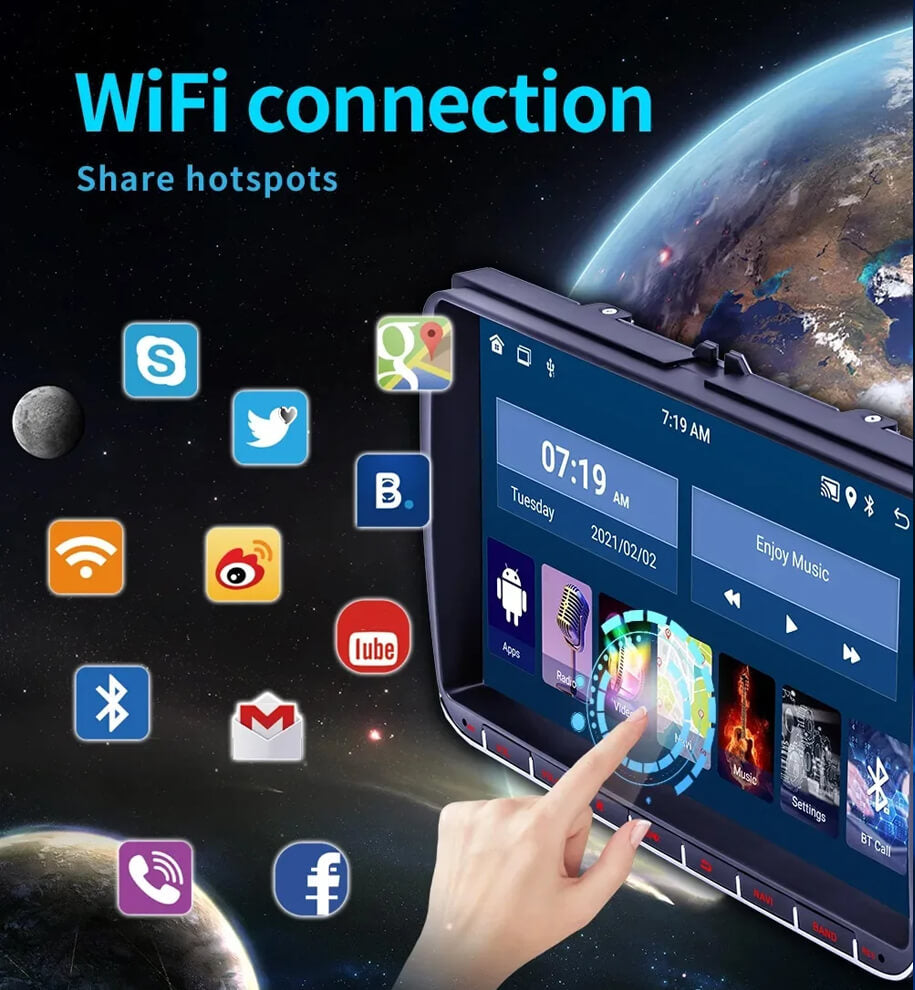 For VW 9" Android Car Stereo CarPlay Android Auto 2GB Ram 64GB Rom