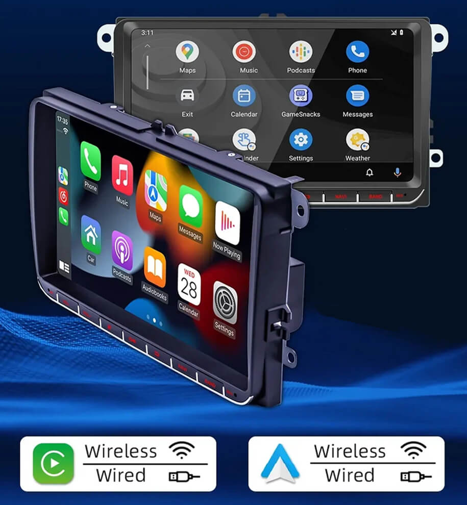 For VW 9" Android Car Stereo CarPlay Android Auto 2GB Ram 64GB Rom
