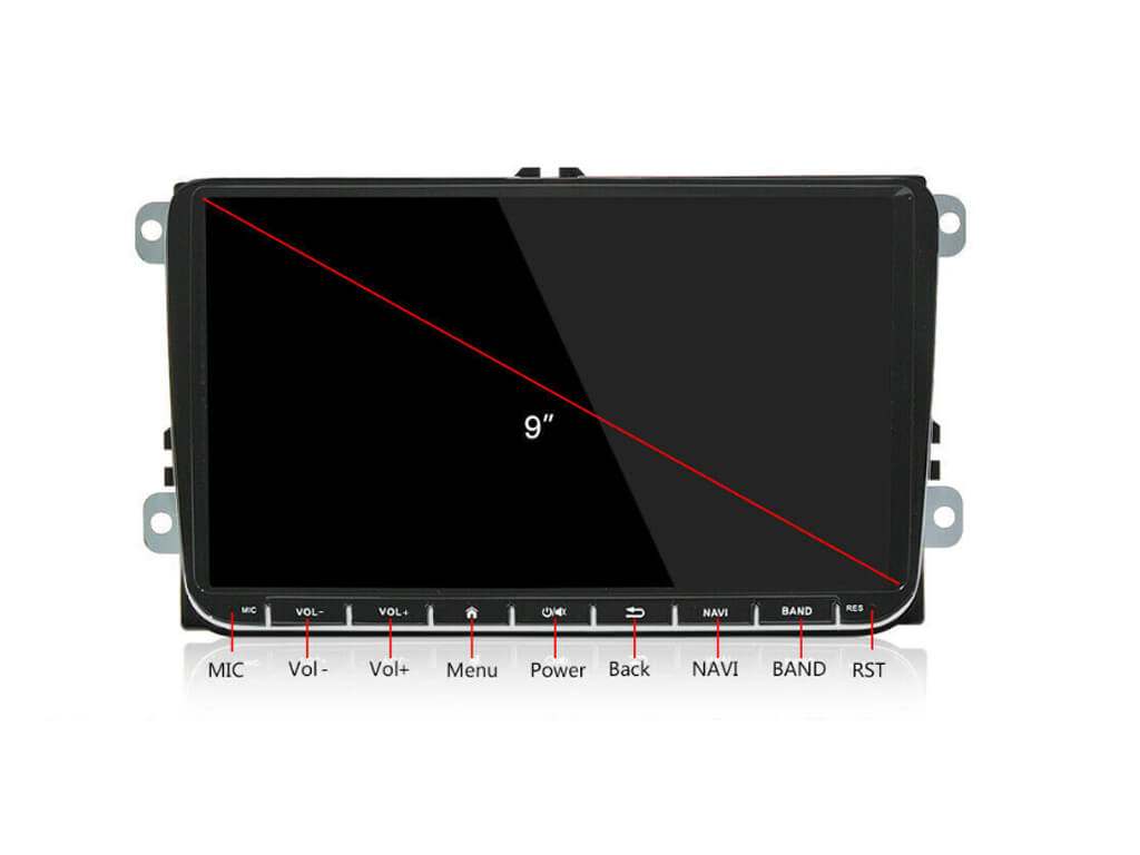 For VW 9" Android Car Stereo CarPlay Android Auto 2GB Ram 64GB Rom