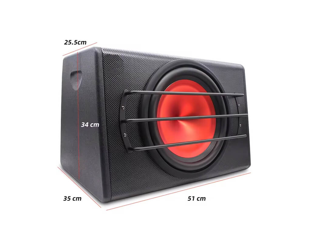 12" 1800W Active Boxed Sub with Amplifier - Orange