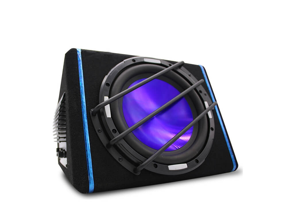 10" 1200W Active Boxed Sub with Amplifier - Purple