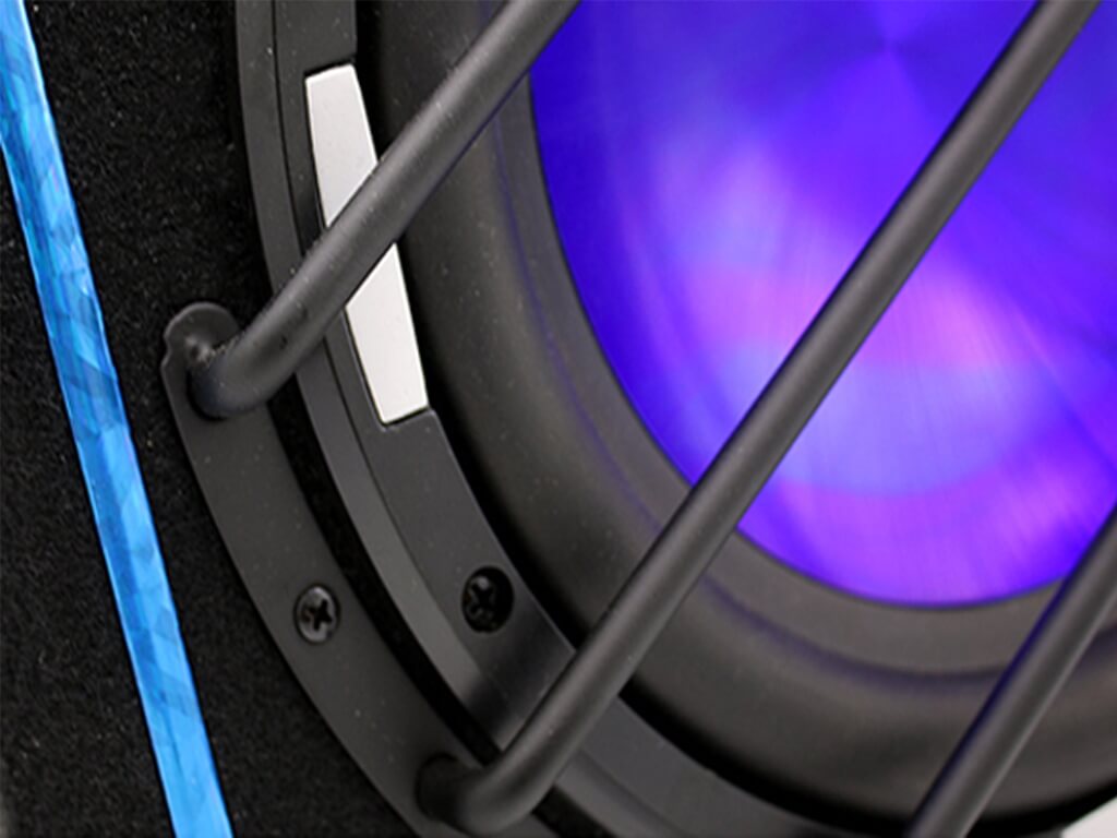 10" 1200W Active Boxed Sub with Amplifier - Purple