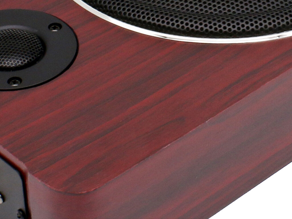 8" 600W Active Under Seat Car Subwoofer - Wood Grain