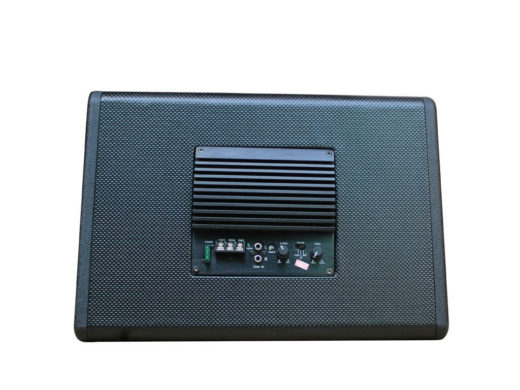 10" 1200W Active Boxed Sub with Amplifier - Orange