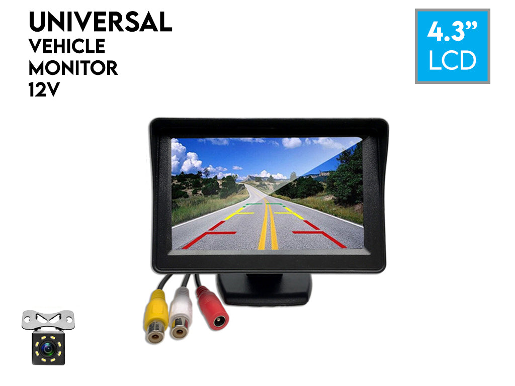 4.3" Vehicle Monitor + 8 LED Camera - 12V