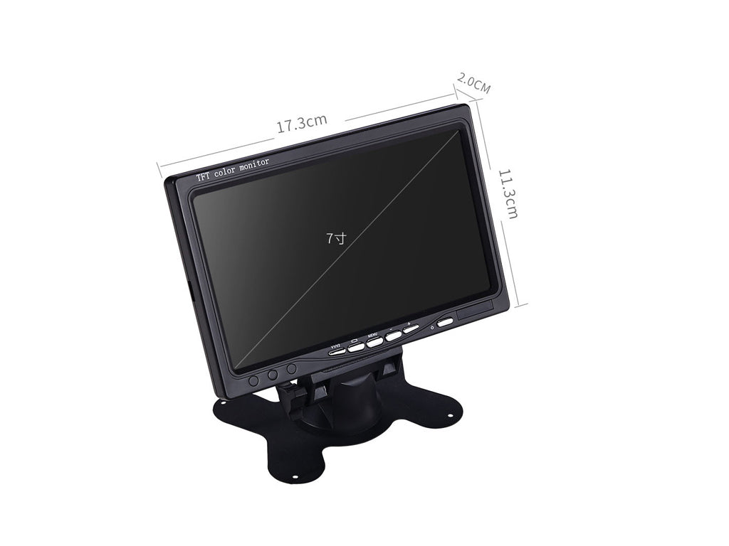 7" Car Monitor and 8 LED Reversing Camera Set - 12V