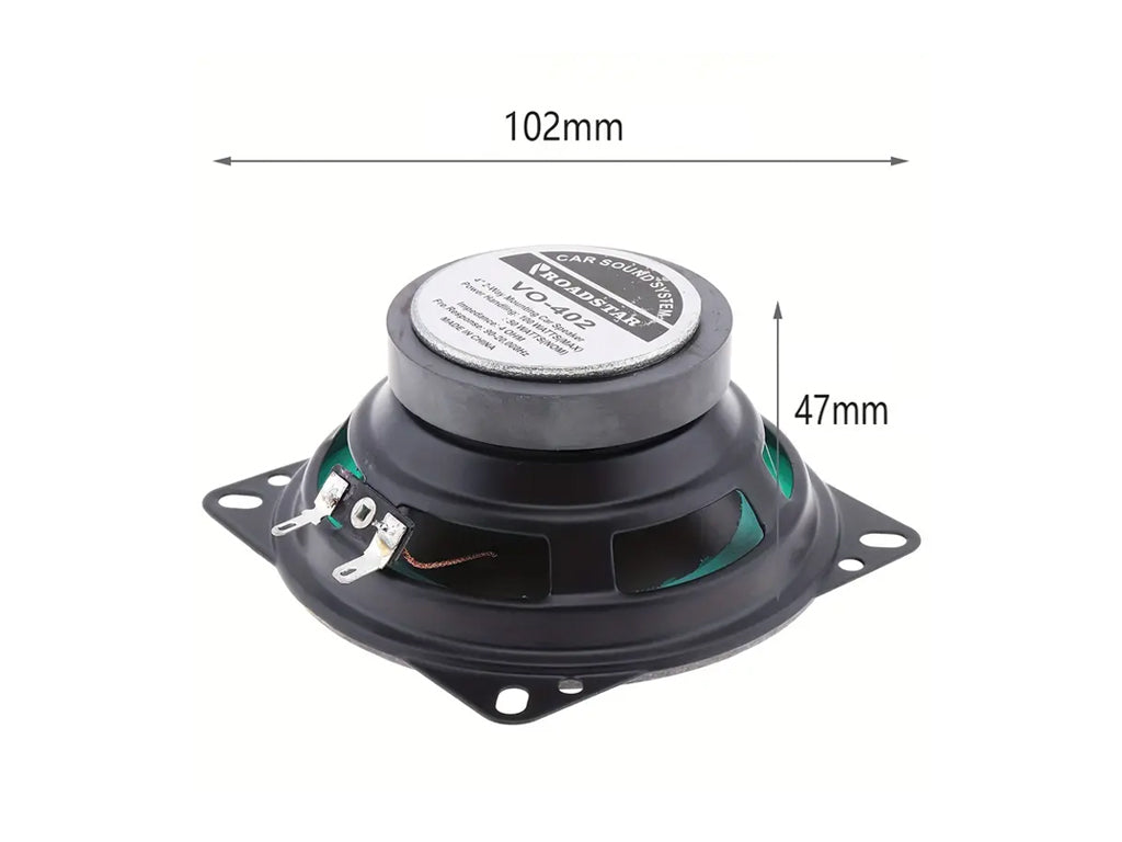 4" 2-Way Car Speakers 100W Max (1 Pair)