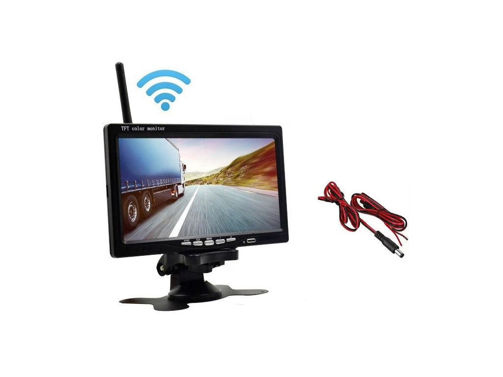 7" Wireless Monitor 12-24V and 18 LED Truck Bus Camera Kit - Hard-Wire
