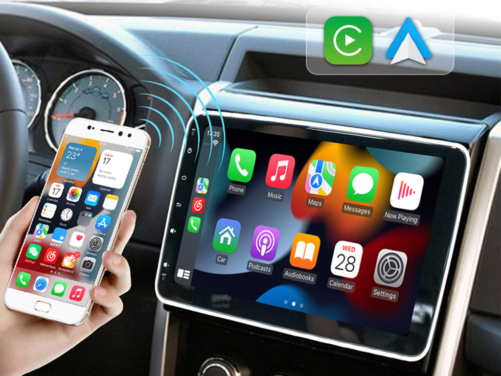 10.1" Android Headunit 360° Rotatable Display Wireless CarPlay Android Auto