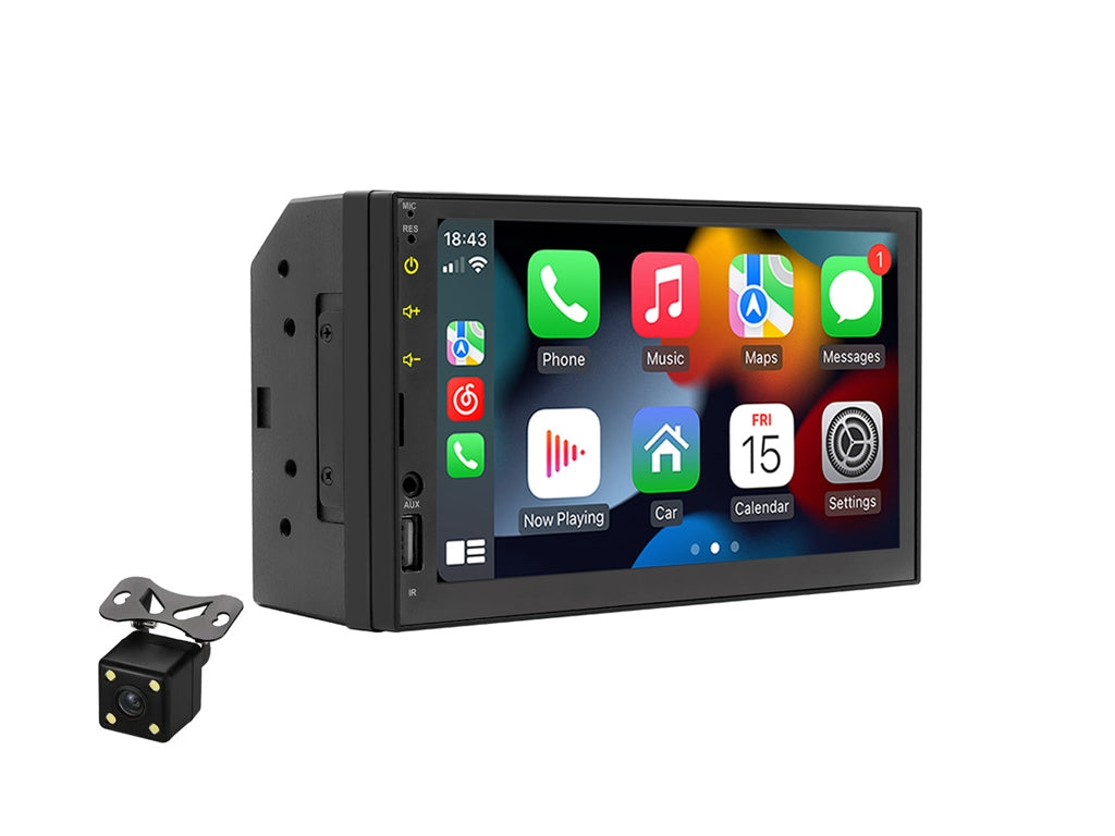7" 2 Din Wired CarPlay Android Auto Car Stereo