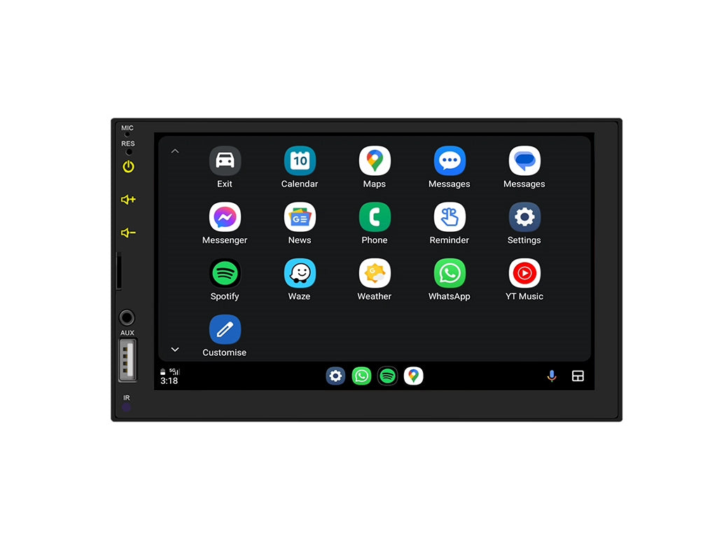 7" 2 Din Wired CarPlay Android Auto Car Stereo