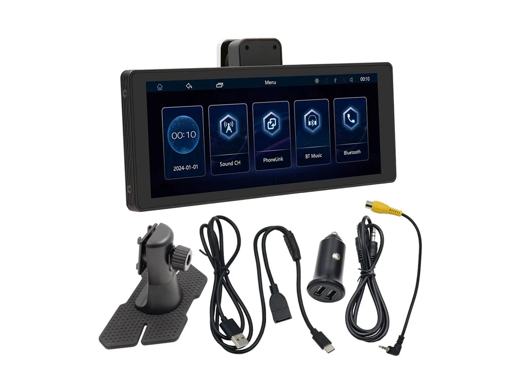 10.26" Portable CarPlay Android Auto Dash Cam Monitor