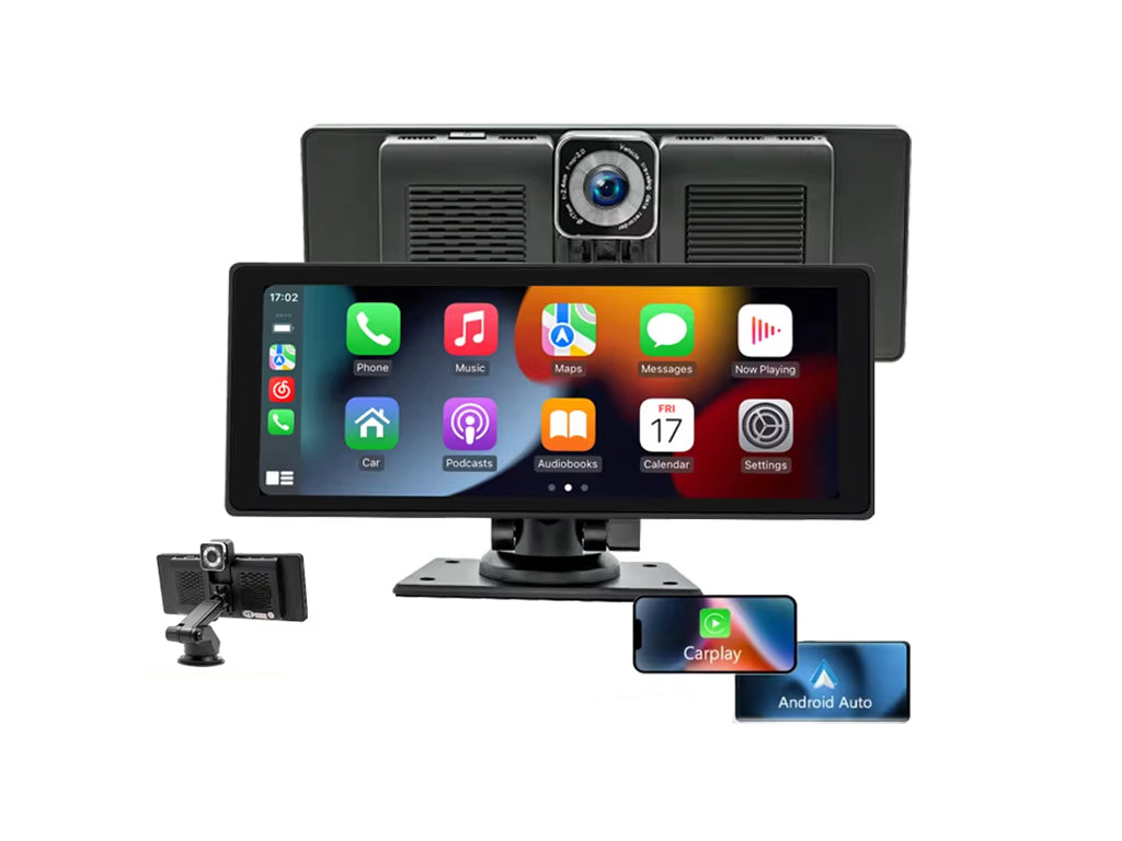 10.26" Portable CarPlay Android Auto Dash Cam Monitor