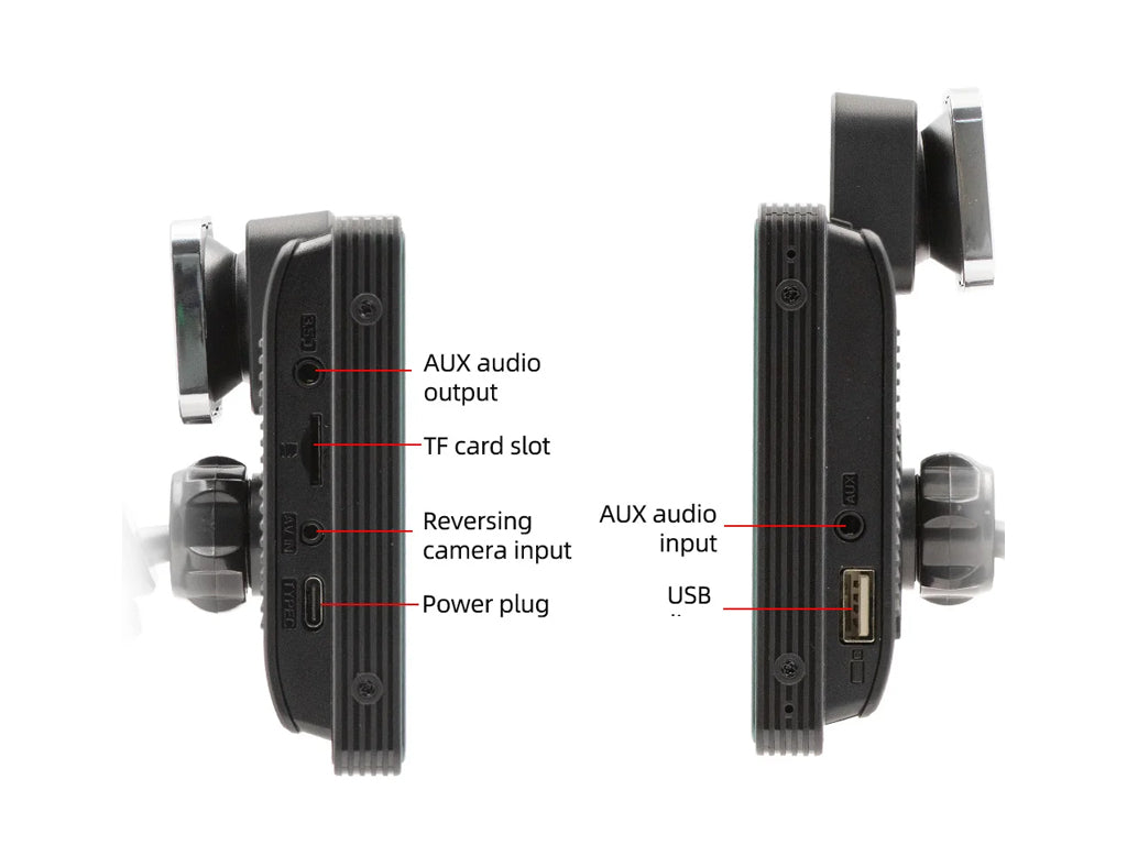 10.26" Portable CarPlay Android Auto Dash Cam Monitor