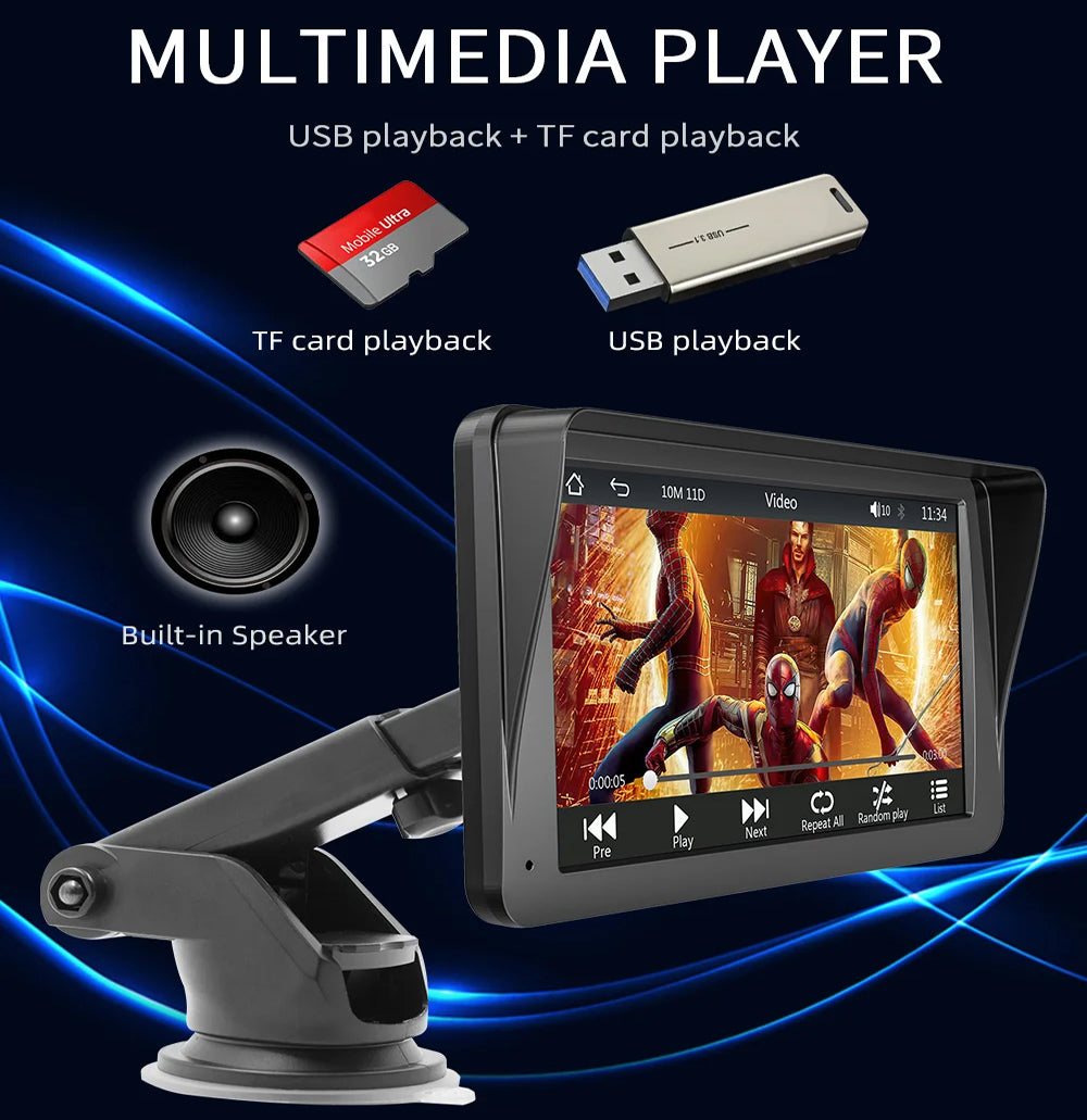 7" Portable CarPlay Android Auto Monitor