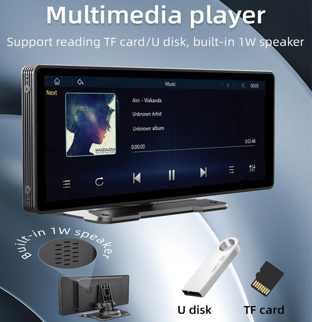 10.26" Portable CarPlay Android Auto Monitor