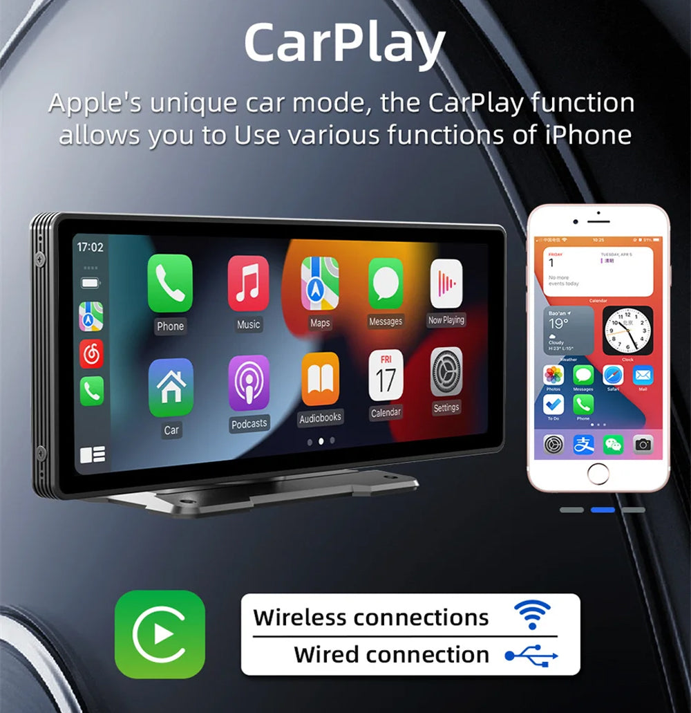 10.26" Portable CarPlay Android Auto Monitor