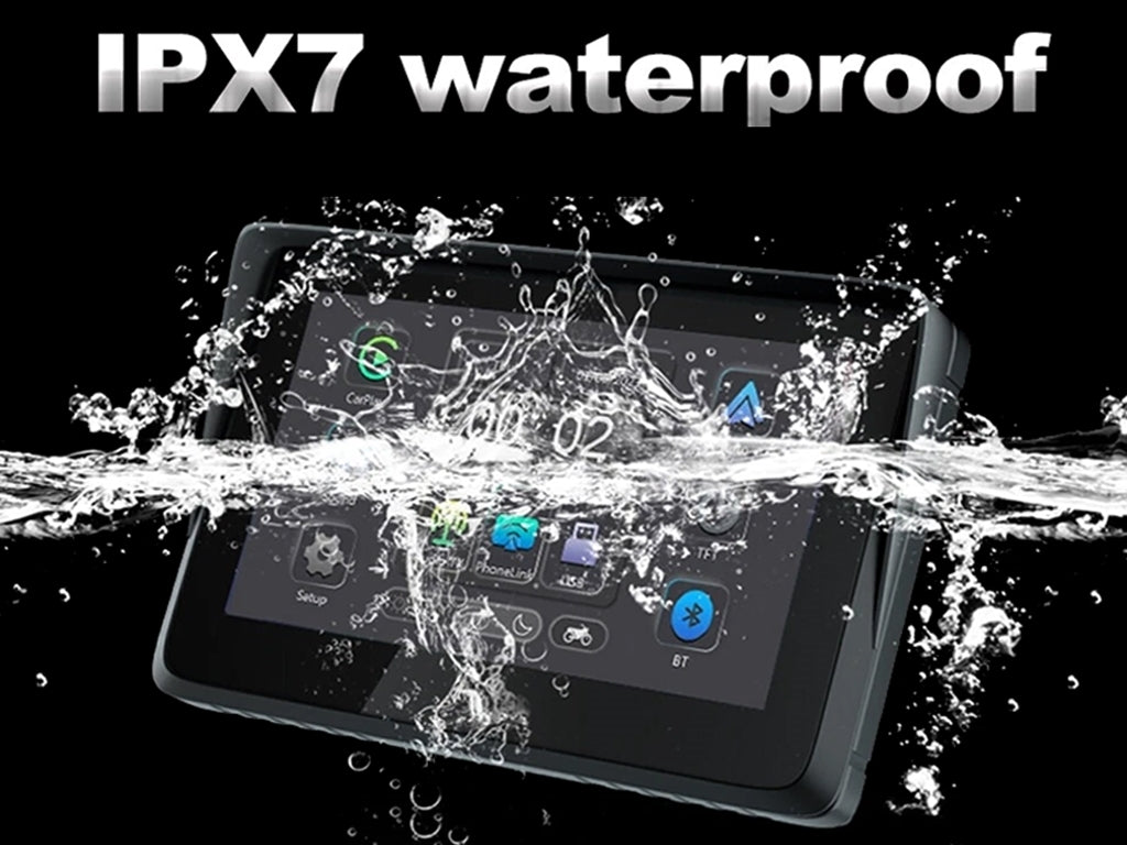 5" Motorcycle Wireless CarPlay Android Auto Display IPX7 Navigation Screen