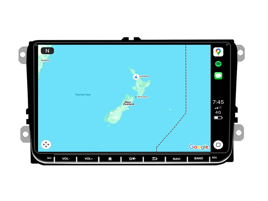 9" For VW Wireless CarPlay Android Auto + Microphone and External Fan