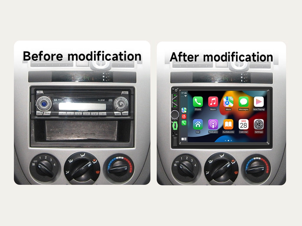 7" 2-DIN Wireless CarPlay Android Auto Head Unit with Type-C