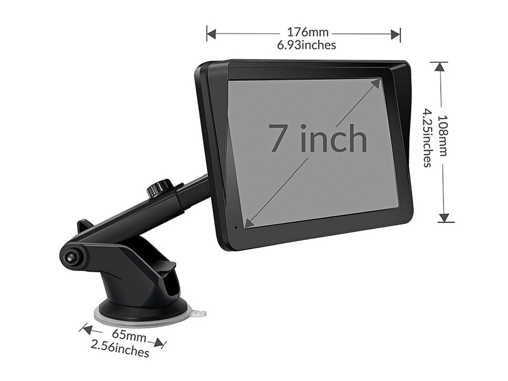 7" Universal CarPlay Android Auto Monitor Screen - Type-C Port
