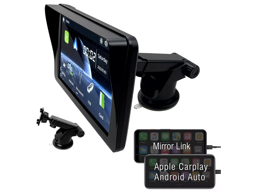 7" Portable Wireless CarPlay Android Auto Nav Unit
