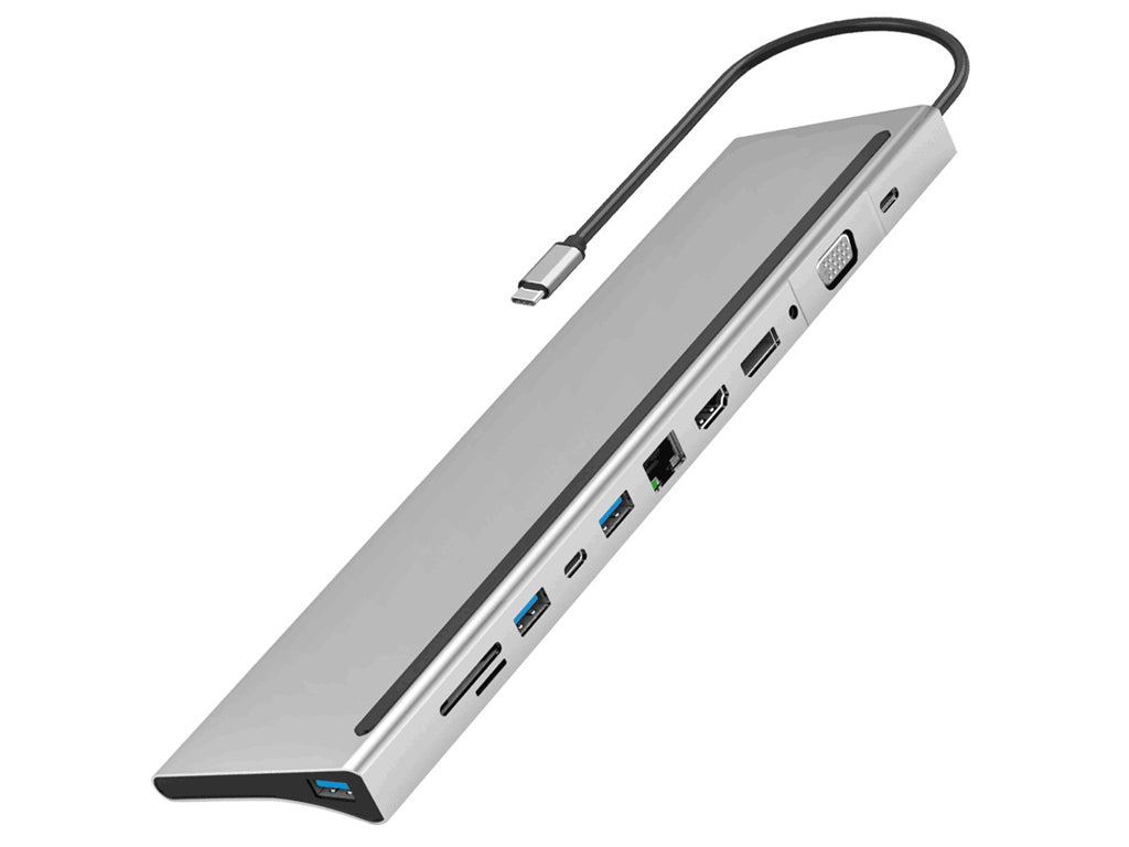 Type-C USB Hub Stand - 12 in 1 - HDMI/DP/VGA