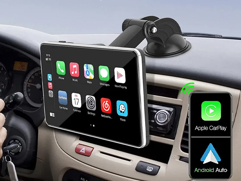 7" Portable Wireless CarPlay Android Auto Nav Unit