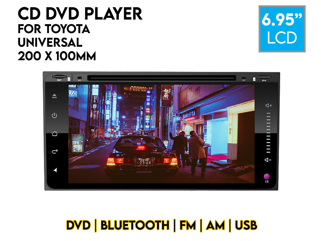 6.95" For Toyota Bluetooth CD DVD Player