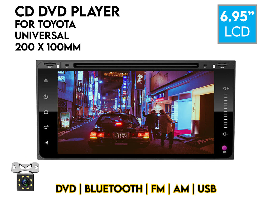 6.95" For Toyota Bluetooth CD DVD Player