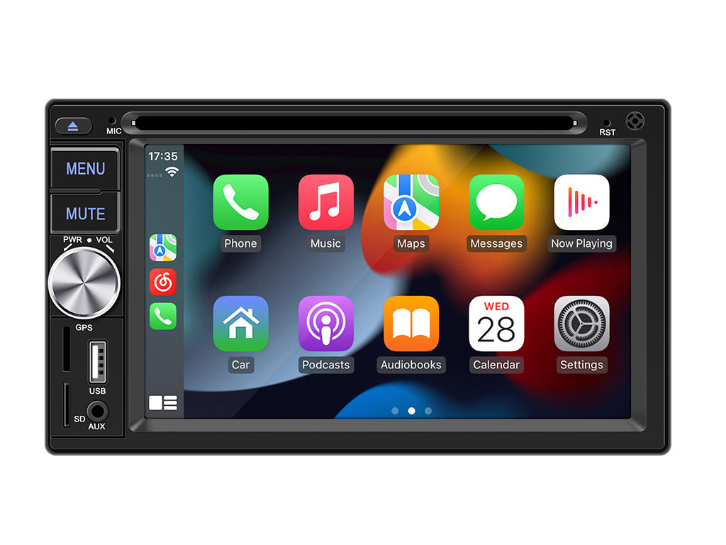 6.2" Wired CarPlay Android Auto CD DVD Player